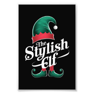 Die stilvolle Elf-Gruppe passt zu Weihnachten der Fotodruck