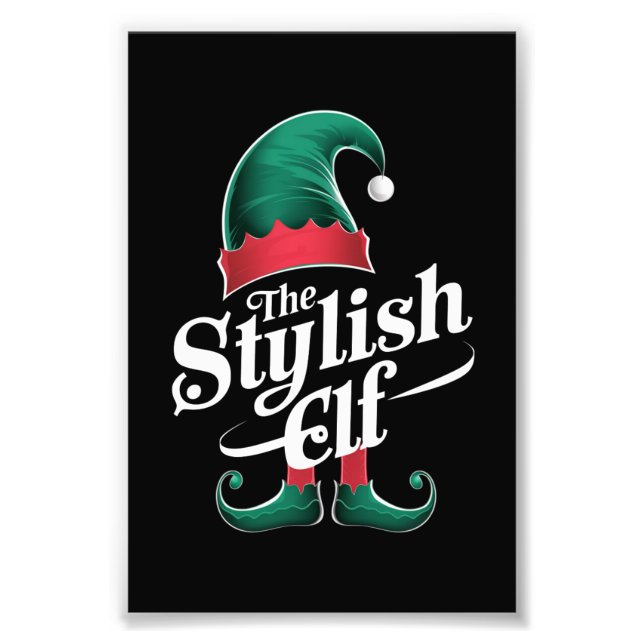 Die stilvolle Elf-Gruppe passt zu Weihnachten der  Fotodruck (Vorne)