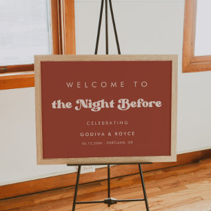 Die stilvolle Terracotta Willkommen in The Night B Poster