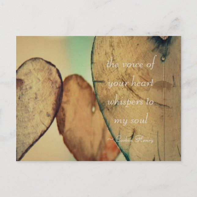 Die Stimme deines Herzens flüstert mir ins Soul Postkarte (Vorderseite)