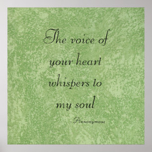Die Stimme deines Herzens flüstert Poster
