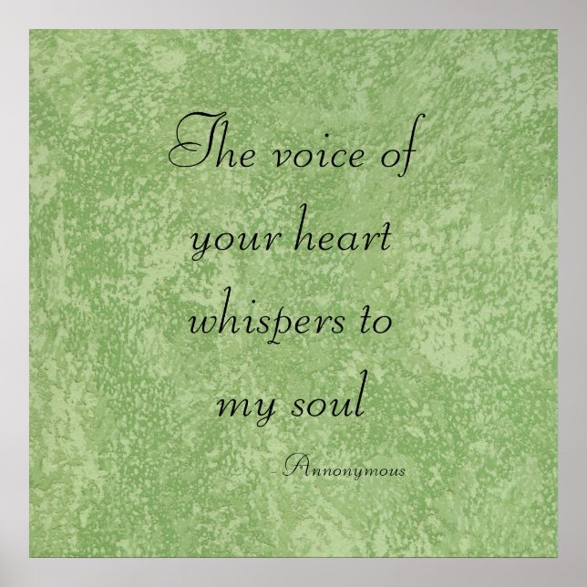 Die Stimme deines Herzens flüstert Poster (Vorne)