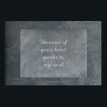 Die Stimme deines Herzens spricht zu meinem Soul - Poster<br><div class="desc">The Voice Of Your Heart Whispers To My Soul Poem by Corbin Henry. the voice of your heart,  whispers to my soul,  love quote,  gift for her,  love poem,  heart,  corbin henry poem,  love girlend frift,  gift for girlfriend,  wife ..</div>