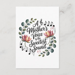 Die Stimme einer Mutter ist der süßeste Klang Begleitkarte