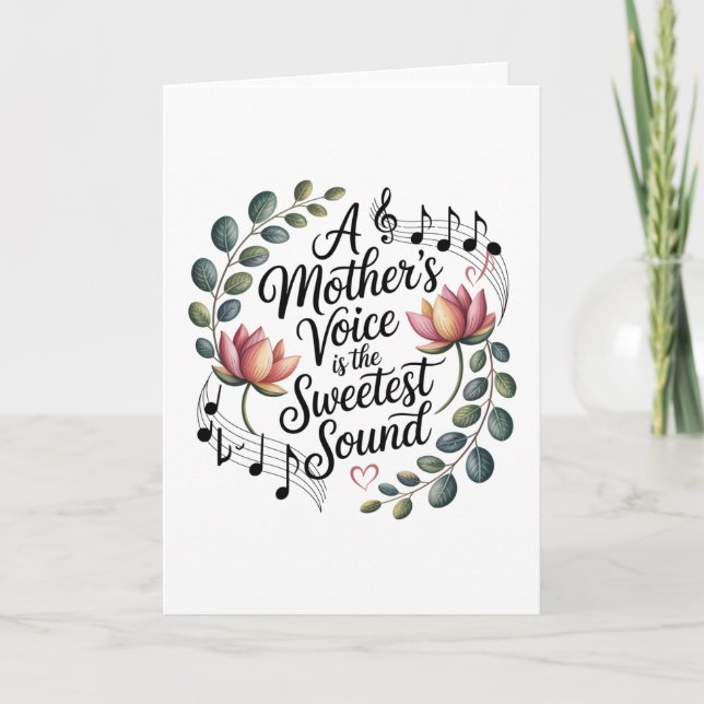 Die Stimme einer Mutter ist der süßeste Klang Karte (Vorderseite)