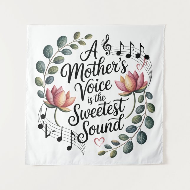 Die Stimme einer Mutter ist der süßeste Klang Wandteppich (Vorderseite)