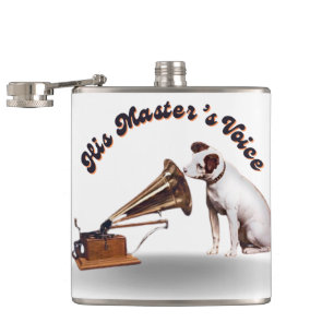 Die Stimme seines Meisters Vinyl wackelte Flask Flachmann