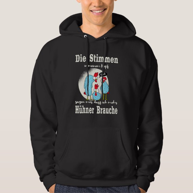 Die Stimmen in meinem Kopf Hühner Bauer Hühner Hoodie (Vorderseite)