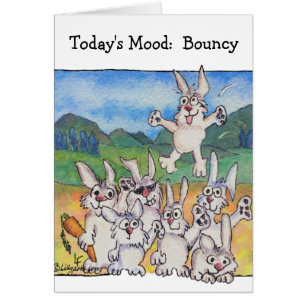 Die Stimmung von heute: Cartoon-Karte der Bouncy R