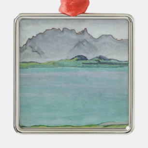 Die Stockhorn Berge und der See Thun, 1911 Ornament Aus Metall