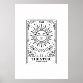 Die stoische Tarotkarte: Innere Ruhe Poster