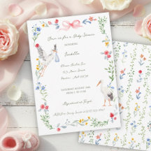 Die Storch-Erbstück-Rose- und Band-Baby-Party