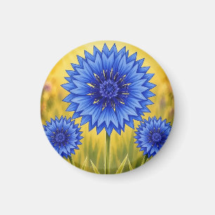 Die Strahlende Blütenblatte Kornblume Magnet