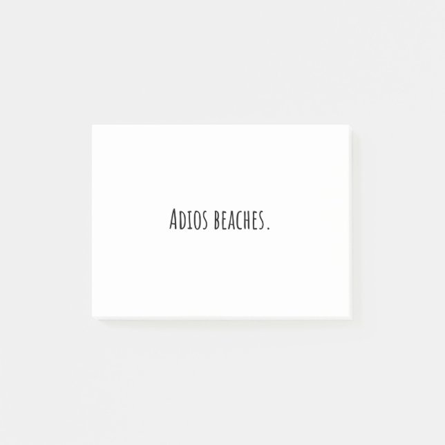 Die Strände von Adios. Post-it Klebezettel (Vorderseite)