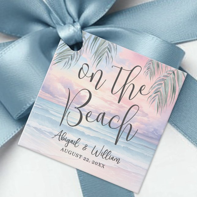 Die Strandhochzeit Geschenkanhänger (On The Beach Wedding Favor Tags)