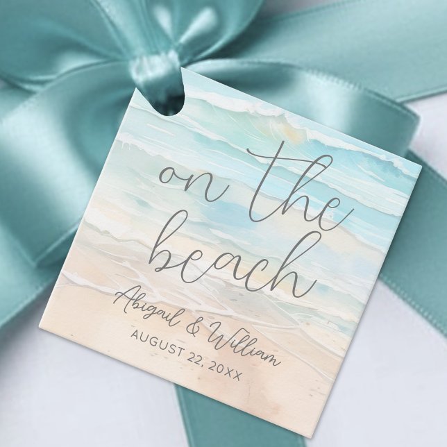 Die Strandhochzeit Geschenkanhänger (On The Beach Wedding Favor Tags)