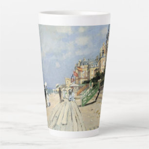 Die Strandpromenade in Trouville von Claude Monet Milchtasse