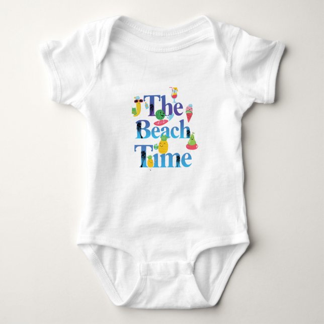 Die Strandzeit Baby Strampler (Vorderseite)