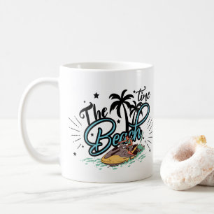 Die Strandzeit und das Surfen am Strand Kaffeetasse