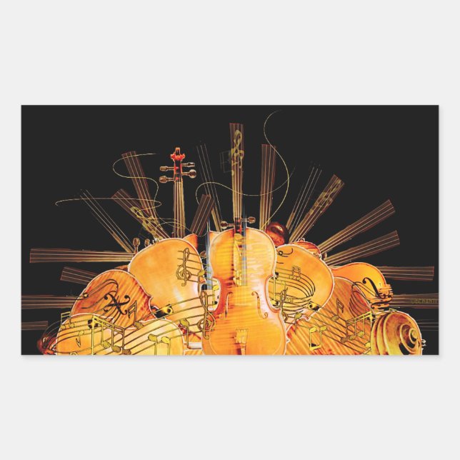 DIE STRÄNGE DER SONNE RECHTECKIGER AUFKLEBER (Vorderseite)