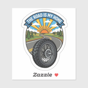 Die Straße ist mein Zuhause Biker Motorrad Vinyl Aufkleber