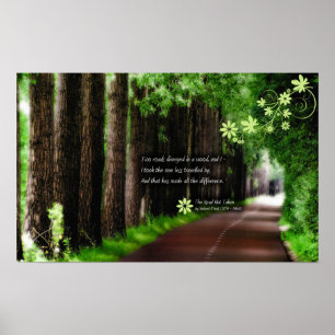 Die Straße ist nicht gefahren Poster