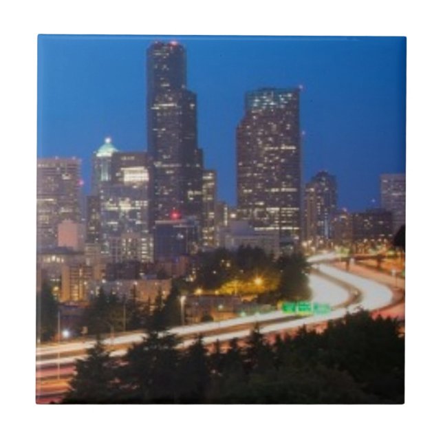 Die Straße nach Seattle Fliese (Vorderseite)