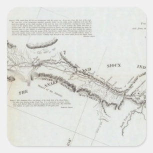 Die Straße von Missouri nach Oregon 2 Quadratischer Aufkleber