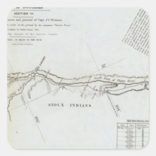 Die Straße von Missouri nach Oregon 5 Quadratischer Aufkleber