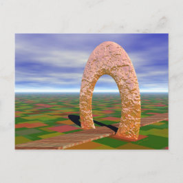 Die Straße weniger gereist, Abstrakter Bogen, Baue Postkarte