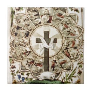 Die Straße zum heiligen Kreuz Fliese