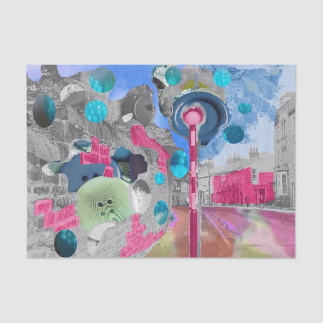 die Straße zum Ulmenhaus Seidenpapier (Vorderseite)