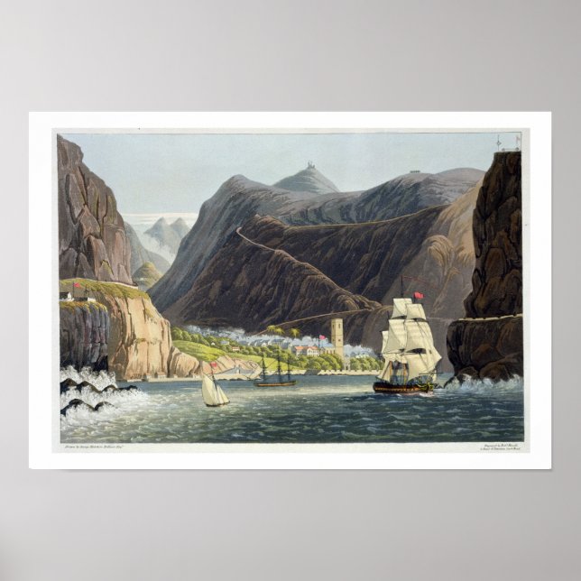 Die Straßen St. Helena, mit der Gravur von Robert  Poster (Vorne)