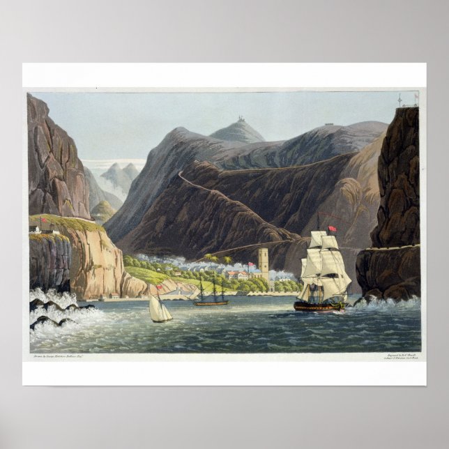 Die Straßen St. Helena, mit der Gravur von Robert  Poster (Vorne)