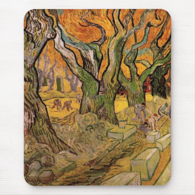 Die Straßen von Vincent van Gogh Mousepad (Vorne)