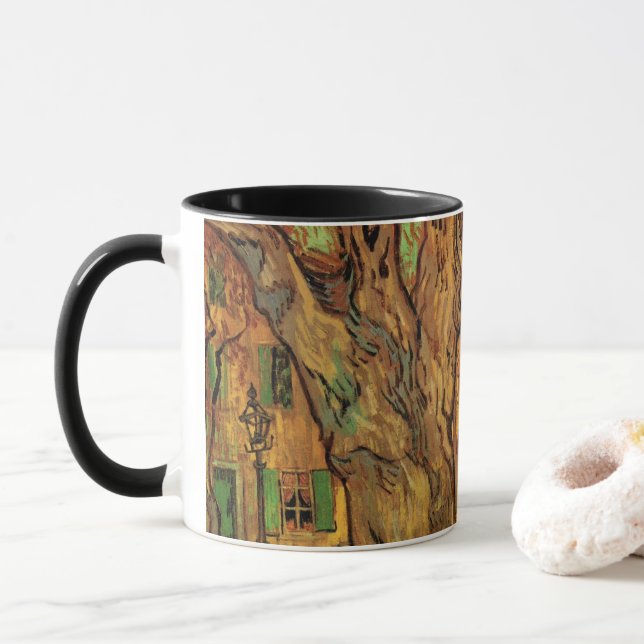 Die Straßen von Vincent van Gogh Tasse (Mit Donut)