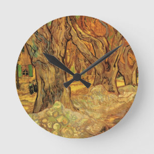 Die Straßenarbeiter von Vincent van Gogh Runde Wanduhr
