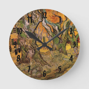 Die Straßenausbesserer von Vincent van Gogh Runde Wanduhr