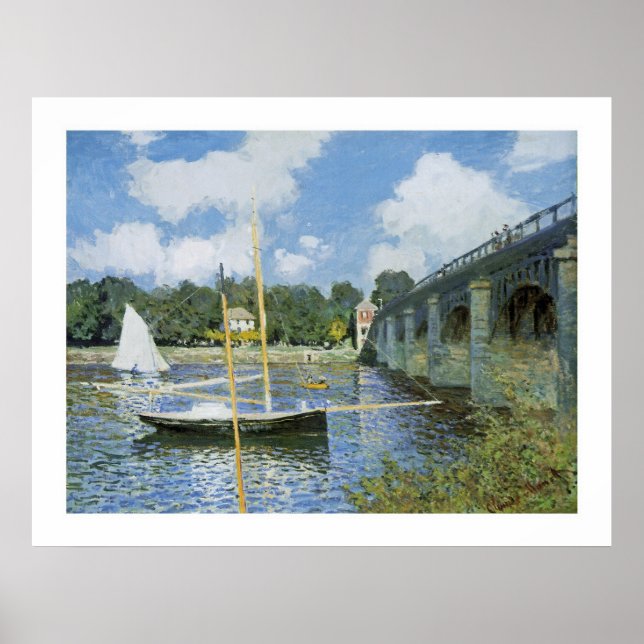 Die Straßenbrücke in Argenteuil Poster (Vorne)