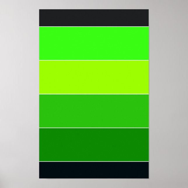 Die Streifen grün und schwarz Poster (Vorne)