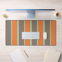 Die Streifen sind grün, grau und orange