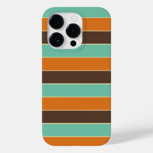Die Streifen sind grün, schwarz und orange Case-Mate iPhone 14 Pro Hülle