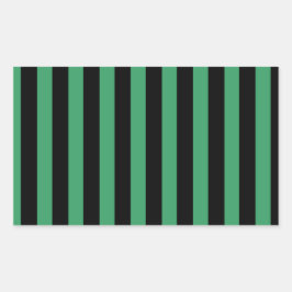Die Streifen sind grün und schwarz Rechteckiger Aufkleber