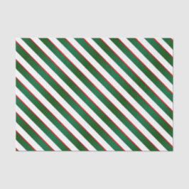 Die Streifen sind grün, weiß und rot Seidenpapier