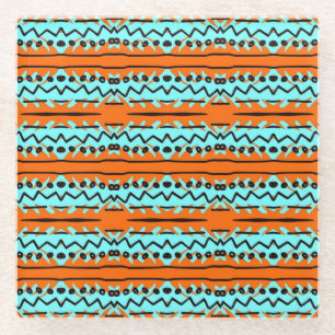 Die Streifen sind in Aquarellfarben gehalten, farb Glasuntersetzer