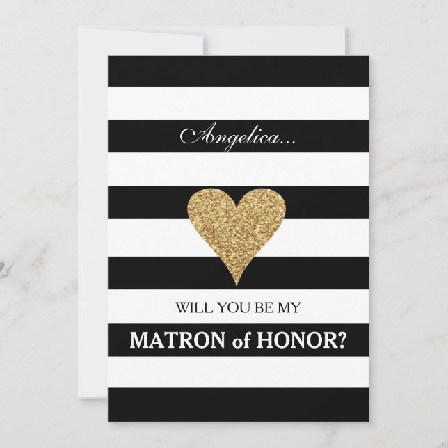 Die Streifen werden mein Ehrengast sein Einladung (Vorderseite)