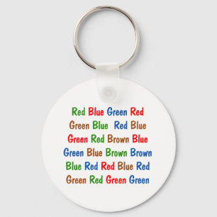 Die Stroop Test-Farben Schlüsselanhänger
