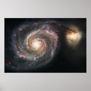 Die Strudel-Galaxie unordentlicheres 51a NGC 5194 Poster