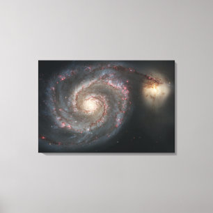 Die Strudelgalaxie (M51) und Begleitergalaxie Leinwanddruck