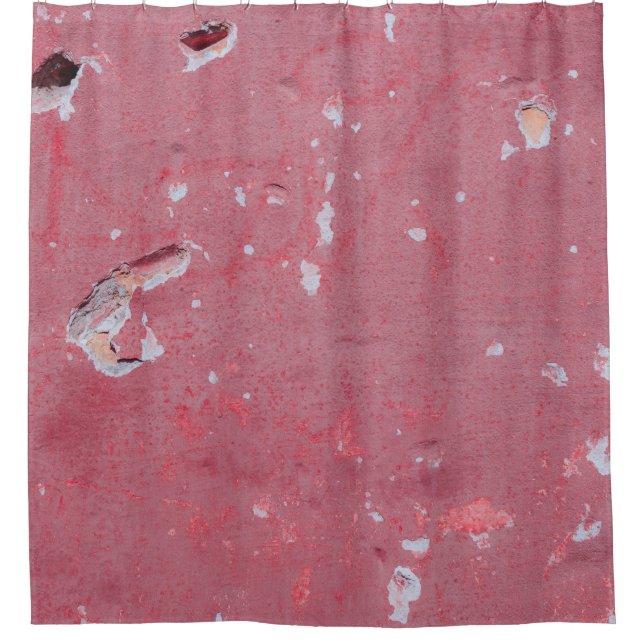 Die Struktur der alten Wand mit Kratzern, Rissen Duschvorhang (Vorderseite)